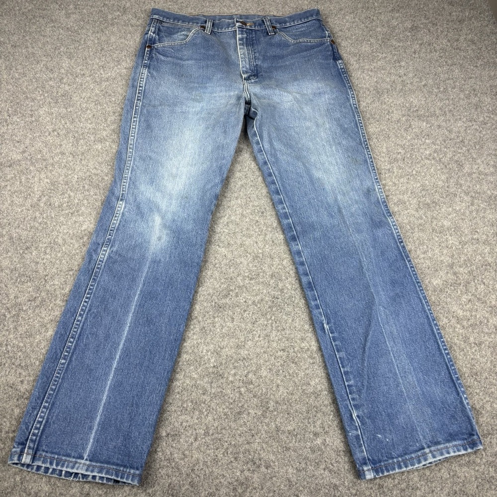 Wrangler Cowboy Cut Jeans Mens‎ 34x32 (Fits 32x30) Slim Fit Western 936DEN Denim